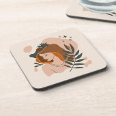 Boho Vrouw Sterren Bier Onderzetter (Linkerzijde)