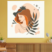 Boho Vrouw Sterren Canvas Afdruk (Insitu (Woonkamer))