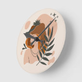 Boho Vrouw Sterren Ronde Klok (Hoek)