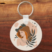 Boho Vrouw Sterren Sleutelhanger (Achterkant)