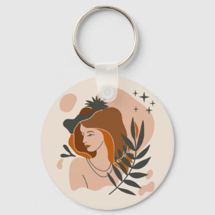 Boho Vrouw Sterren Sleutelhanger