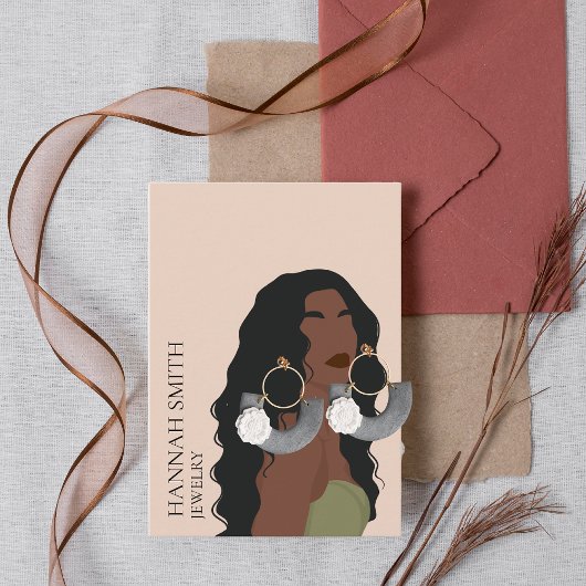 Boho Vrouw Stud Oorbel Display Visitekaartje
