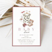 Boho Vrouwelijke Meisjes Rustiek  Baby shower Kaart