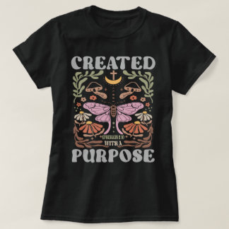 Boho Vrouwen Christelijk Creëer met Doel T-shirt