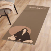 Boho Vrouwen Oefenbewegingen Namaste Yogi Brown Yogamat
