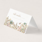 Boho-vultabelnummer Butterfly Kaart (Voorkant)