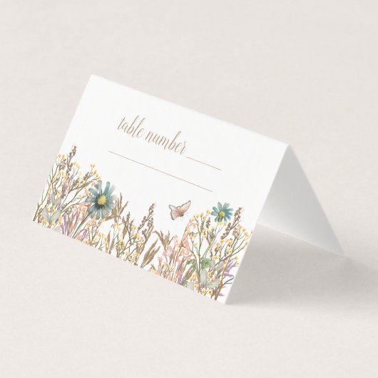 Boho-vultabelnummer Butterfly Kaart (Achterkant)