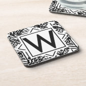 Boho W Monogram Drankjes Onderzetter (Linkerzijde)