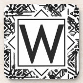 Boho W Monogram Drankjes Onderzetter (Voorkant)