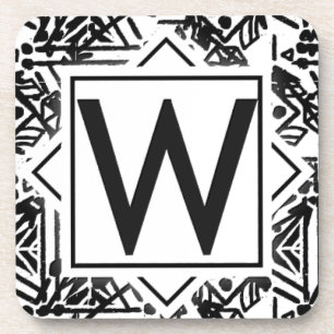 Boho W Monogram Drankjes Onderzetter