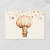 Boho wacht nauwelijks beige Beer Baby shower luier Informatiekaartje (Achterkant)