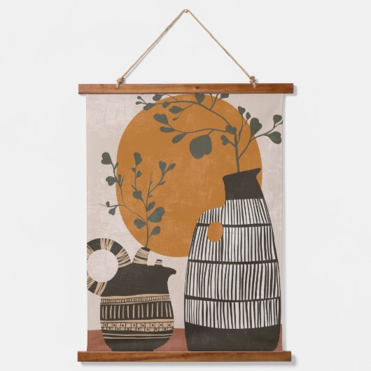 Boho Wall Art Esthetisch Minimaal Rustiek Hangend Wandkleed (Voorkant)