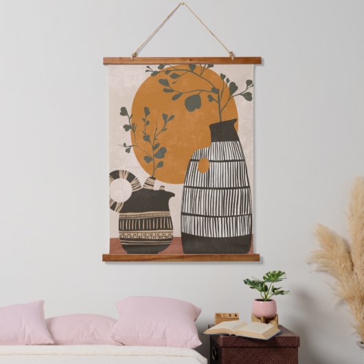 Boho Wall Art Esthetisch Minimaal Rustiek Hangend Wandkleed (Slaapkamer)