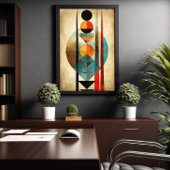 Boho Wall Art Oud Abstract Modern neutraal Poster