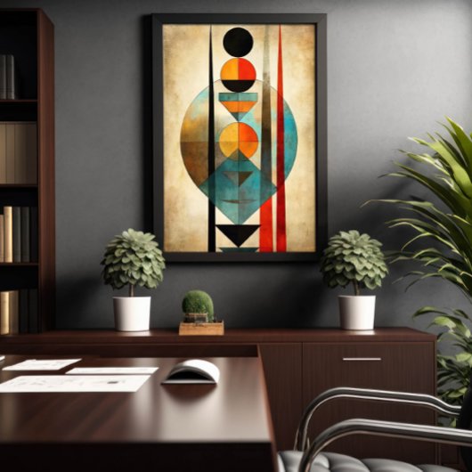 Boho Wall Art Oud Abstract Modern neutraal Poster