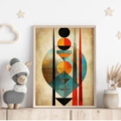 Boho Wall Art Oud Abstract Modern neutraal Poster