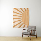 Boho Wall Hanging Retro Rainbow Sunset Wandkleed (In situ)