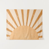 Boho Wall Hanging Retro Rainbow Sunset Wandkleed (Voorkant (horizontaal))