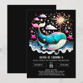 Boho walvis golven meisje verjaardag kaart (Voorkant / Achterkant)