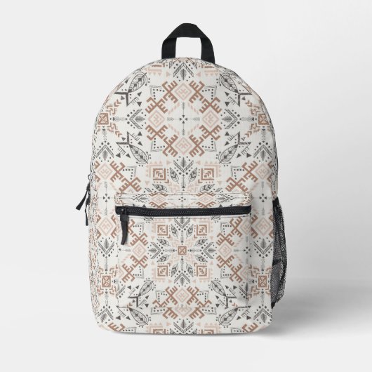 Boho Wanderer Aztec Bedrukte Rugzak (Voorkant)