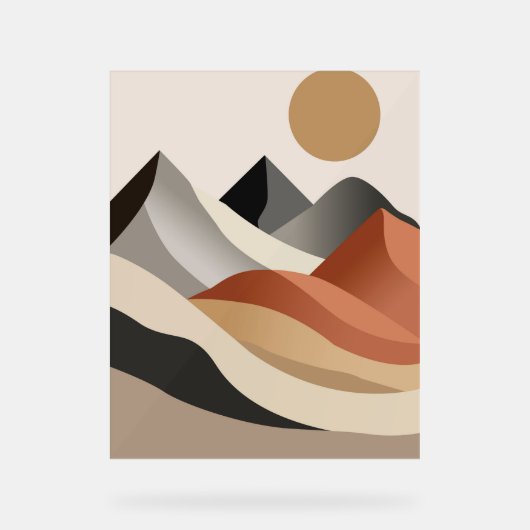 Boho wandkunst acryl bord (Voorkant)