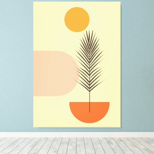 Boho wandkunst canvas afdruk (Insitu (Houten vloer))