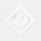 Boho Wapen - pastel initialen Servet (Hoek)