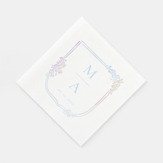 Boho Wapen - pastel initialen Servet (Hoek)