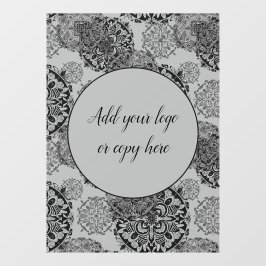 Boho Warm Grays Mandala's  Raamsticker