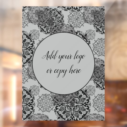 Boho Warm Grays Mandalas Raamsticker (Vel 2)