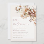 Boho Warm Herfst Bloemen Herfst In Love Vrijgezell Kaart (Voorkant)