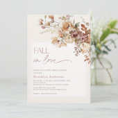 Boho Warm Herfst Bloemen Herfst In Love Vrijgezell Kaart (Staand voorkant)