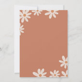 Boho Warm Tone Arch Daisy Onederful Eerste Verjaar Kaart (Achterkant)