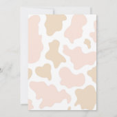 Boho Warm Tone Koe Boerderij Meisje Baby shower Kaart (Achterkant)