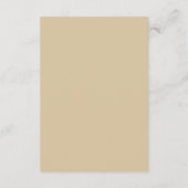 Boho warme beige wilde bloem huwelijksdetails informatiekaartje (Achterkant)