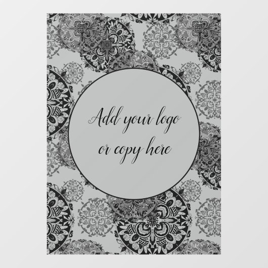 Boho Warme Grijsen Mandala's Raamsticker (Vel)