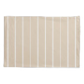 Boho warme neutrale gestreepte patroon minimalisti kussensloop (Achterkant)