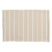 Boho warme neutrale gestreepte patroon minimalisti kussensloop (Voorkant)