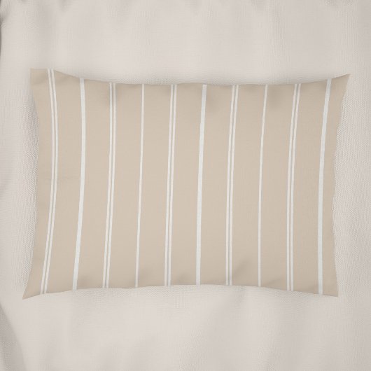 Boho warme neutrale gestreepte patroon minimalisti kussensloop