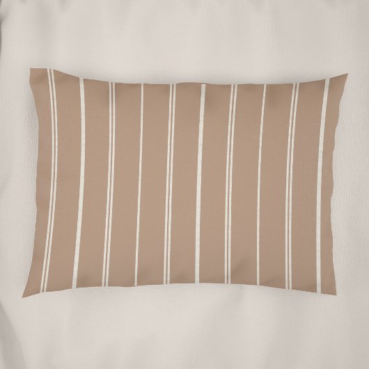 Boho warme neutrale gestreepte patroon minimalisti kussensloop