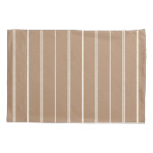 Boho warme neutrale gestreepte patroon minimalisti kussensloop (Achterkant)
