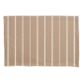 Boho warme neutrale gestreepte patroon minimalisti kussensloop (Voorkant)