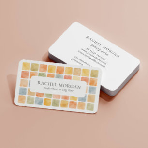 Boho Warme Pastel Tegel Aardewerk Klei PROFESSIONE Visitekaartje