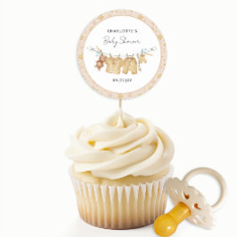 Boho waslijn Baby shower ronde Sticker