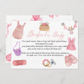 Boho waslijn boek voor baby verzoek kaart (Voorkant / Achterkant)