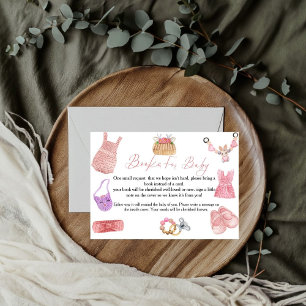 Boho waslijn boek voor baby verzoek kaart