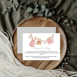 Boho waslijn boek voor baby verzoekkaart kaart