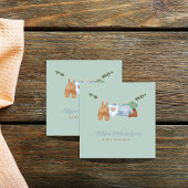 Boho waslijn jongen pastel groen Papier Servet