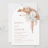 Boho Watercolor Arched Floral Kaart (Voorkant)