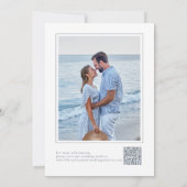 Boho Watercolor Beach Wedding Photo Save The Date (Achterkant)
